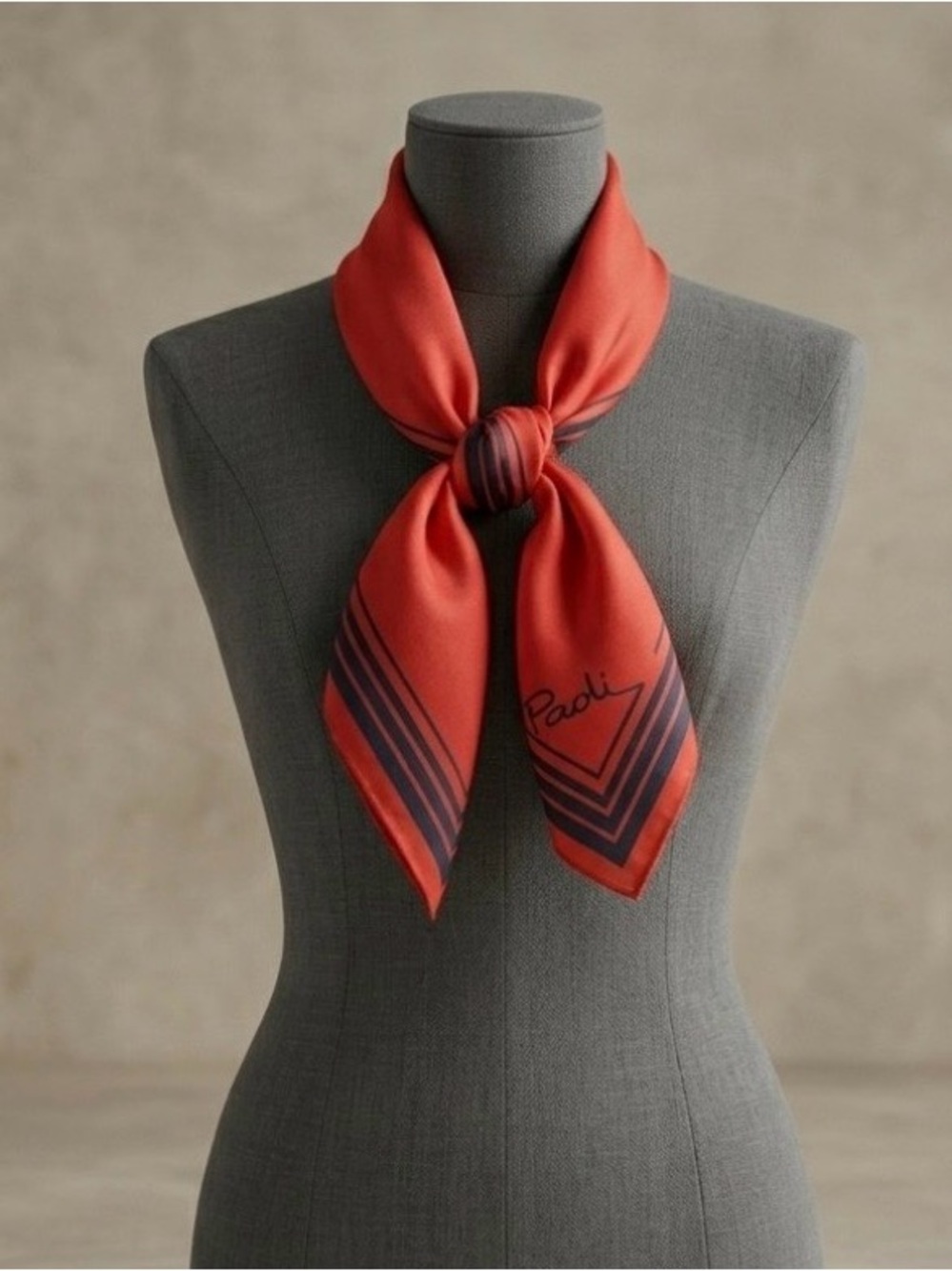 Vintage Red Paoli scarf~made in Italy